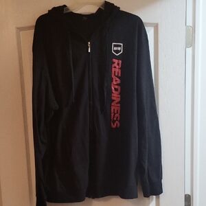 Black Hoodie with Red Readiness Print